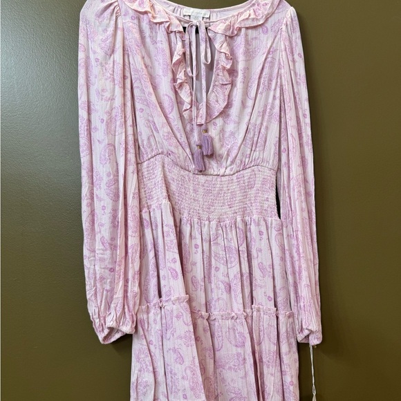 House of Harlow 1960 Lavender Floral Long Sleeve Dress - Picture 4 of 4